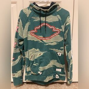 Jordan Teal and Olive Camouflage Hoodie